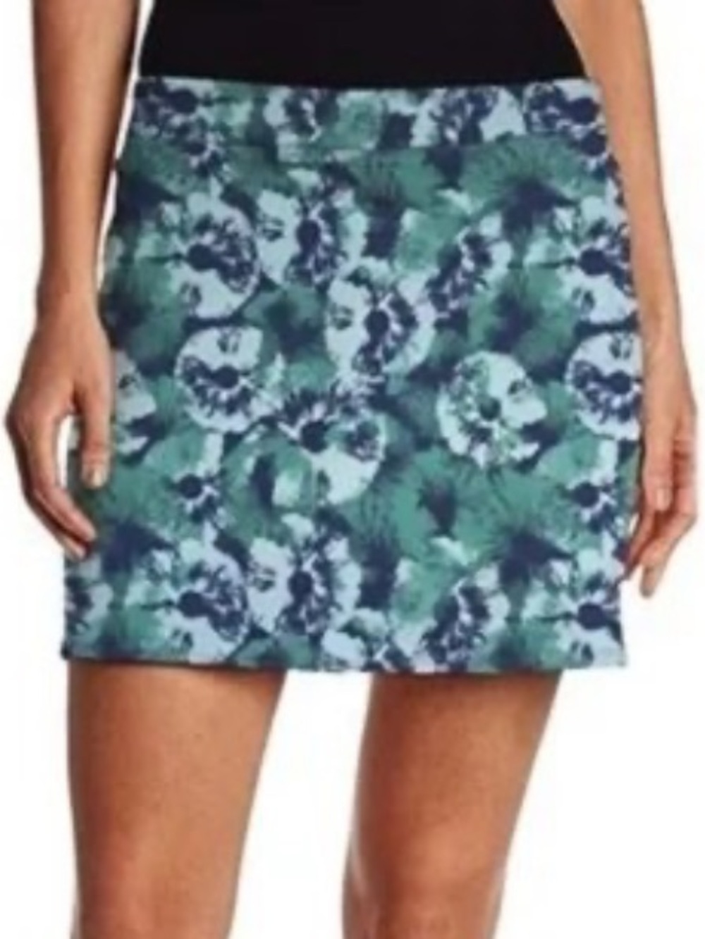 Tranquility by Colorado Clothing Blue Green Floral A-Line Skort.‎ Size Medium.